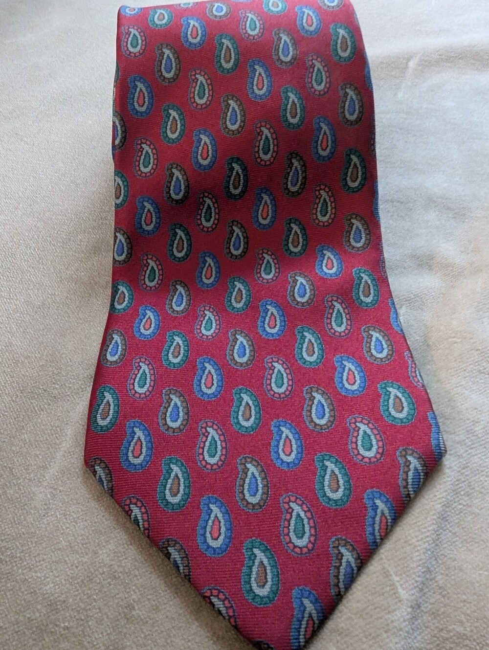 Vintage Images by Guy Laroche 100% Silk Paisley Tie | Made in USA